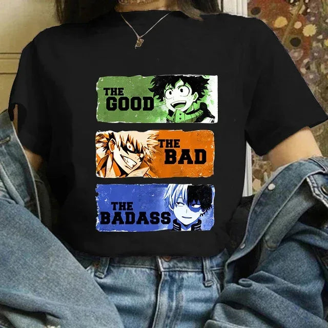 Manga Cute My Hero Academia Anime T Shirt Women Boku No Hero Academia T-shirt Bakugou Himiko Toga Tees Anime Deku Tshirt