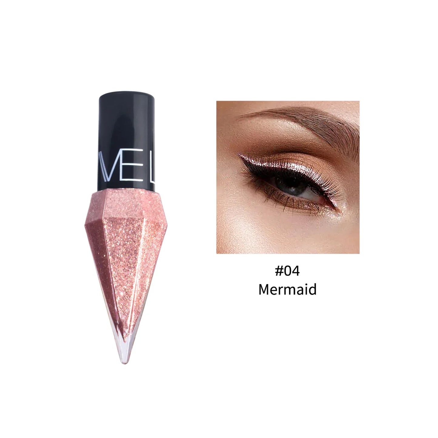 Diamond Shiny Eye Liners Eyeshadow Waterproof Silver Rose Gold Color Glitter Sequins Eyeliner Eye Shadow Makeup Beauty Cosmetics
