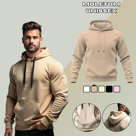 Kangaroo Sweatshirt Straight Blouse Cotton Flaneled GuGi Front Pocket Austavel Hoodie Fashion MLT01-LISO - Chakastore