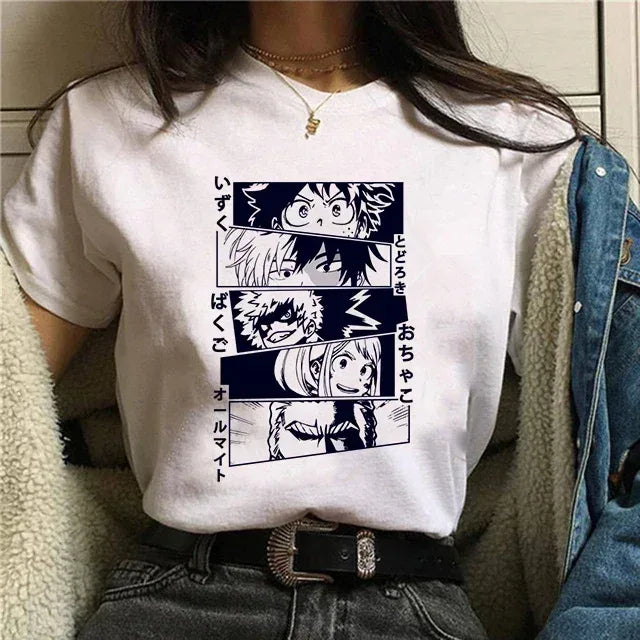 Manga Cute My Hero Academia Anime T Shirt Women Boku No Hero Academia T-shirt Bakugou Himiko Toga Tees Anime Deku Tshirt - Chakastore