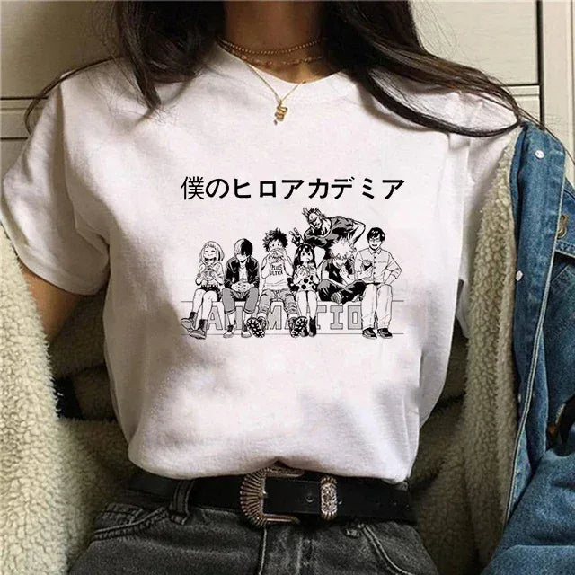 Manga Cute My Hero Academia Anime T Shirt Women Boku No Hero Academia T-shirt Bakugou Himiko Toga Tees Anime Deku Tshirt - Chakastore