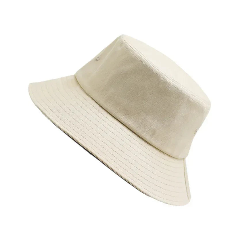 Big Head XL63cm Letter Print Bucket Hats Men Women Large Size Reversible Hip Hop Fisherman Caps Summer Sun Hat Plus Size Panama