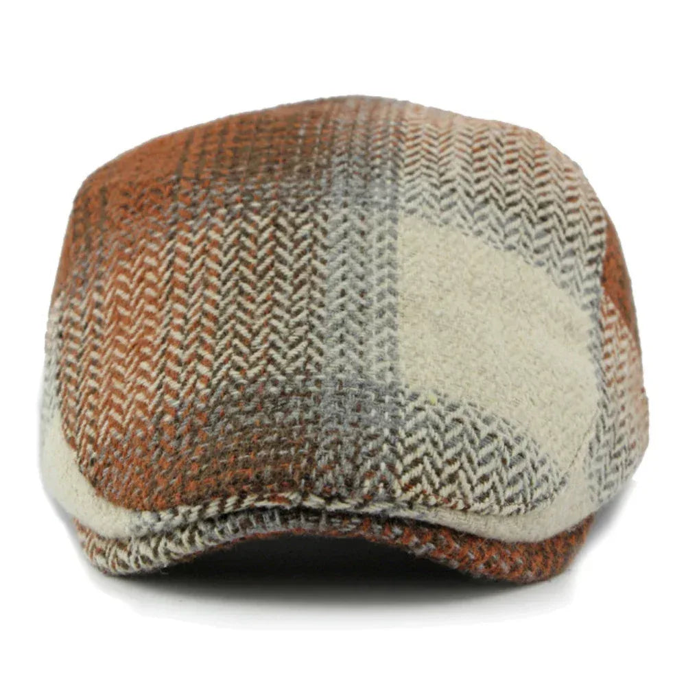 HT4238 Berets New Plaid Artist Painter Beret Hat Male Female Spring Autumn Flat Caps for Men Women Retro Beret Caps - Chakastore