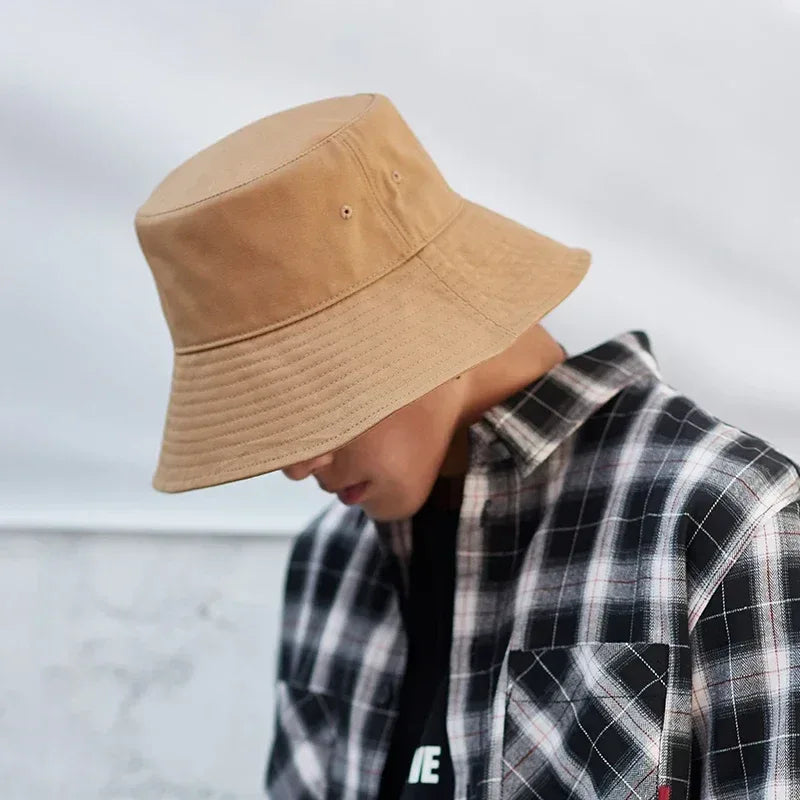 Big Head XL63cm Letter Print Bucket Hats Men Women Large Size Reversible Hip Hop Fisherman Caps Summer Sun Hat Plus Size Panama