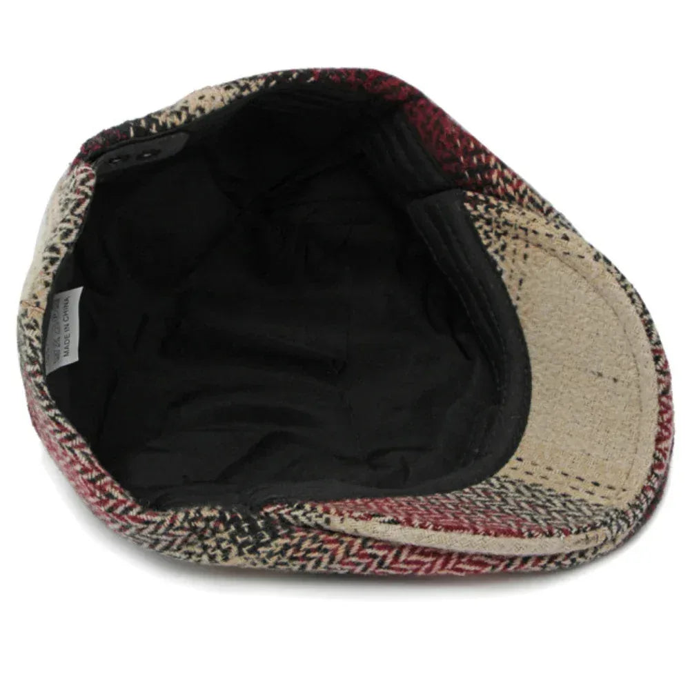 HT4238 Berets New Plaid Artist Painter Beret Hat Male Female Spring Autumn Flat Caps for Men Women Retro Beret Caps - Chakastore