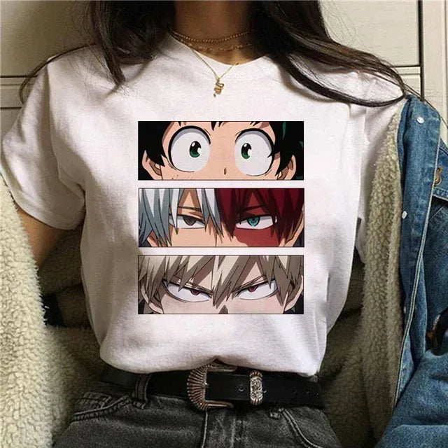 Manga Cute My Hero Academia Anime T Shirt Women Boku No Hero Academia T-shirt Bakugou Himiko Toga Tees Anime Deku Tshirt - Chakastore