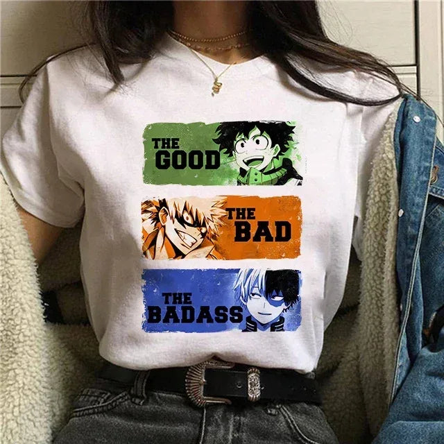 Manga Cute My Hero Academia Anime T Shirt Women Boku No Hero Academia T-shirt Bakugou Himiko Toga Tees Anime Deku Tshirt - Chakastore