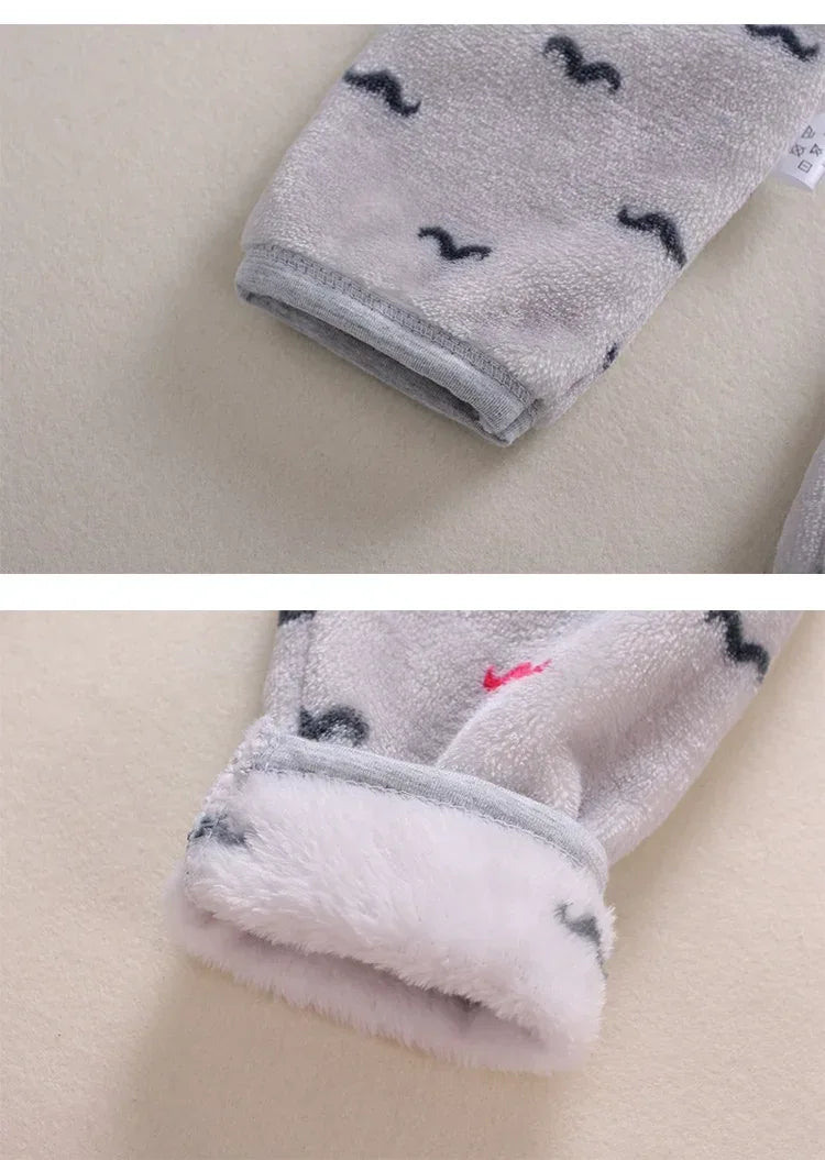 2Pcs Set Newborn Baby Clothing Flannle Spring Autumn Set for Babies Soft Toddler Jacket Baby Pant Cartoon Boys Girls Set 0-24M - Chakastore