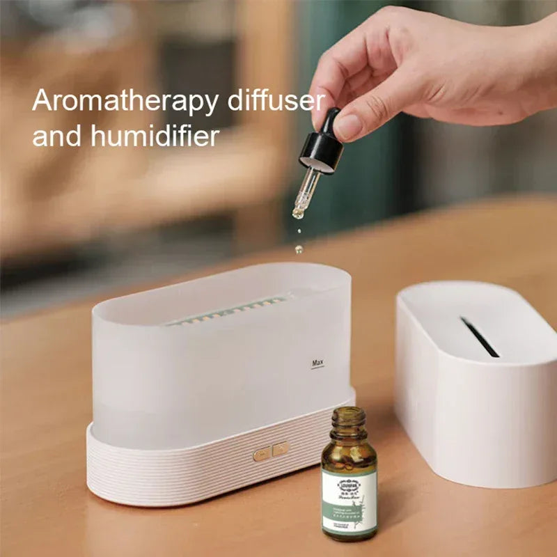 KINSCOTER Aroma Diffuser Air Humidifier Ultrasonic Cool Mist Maker Fogger Led Essential Oil Flame Lamp Difusor - Chakastore