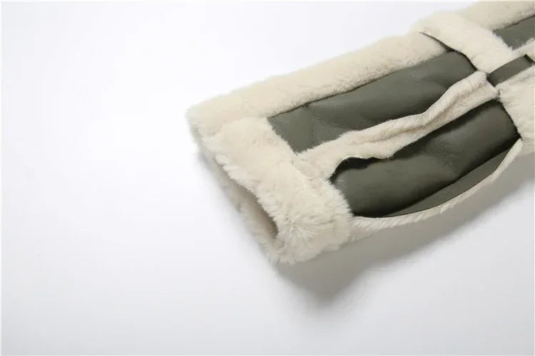 Weird Puss Furry Patchwork Women Crop Jacket Hipster Full Sleeve Open Stitch Hipster Streetwear Warm Outwear Basic Wild Coat