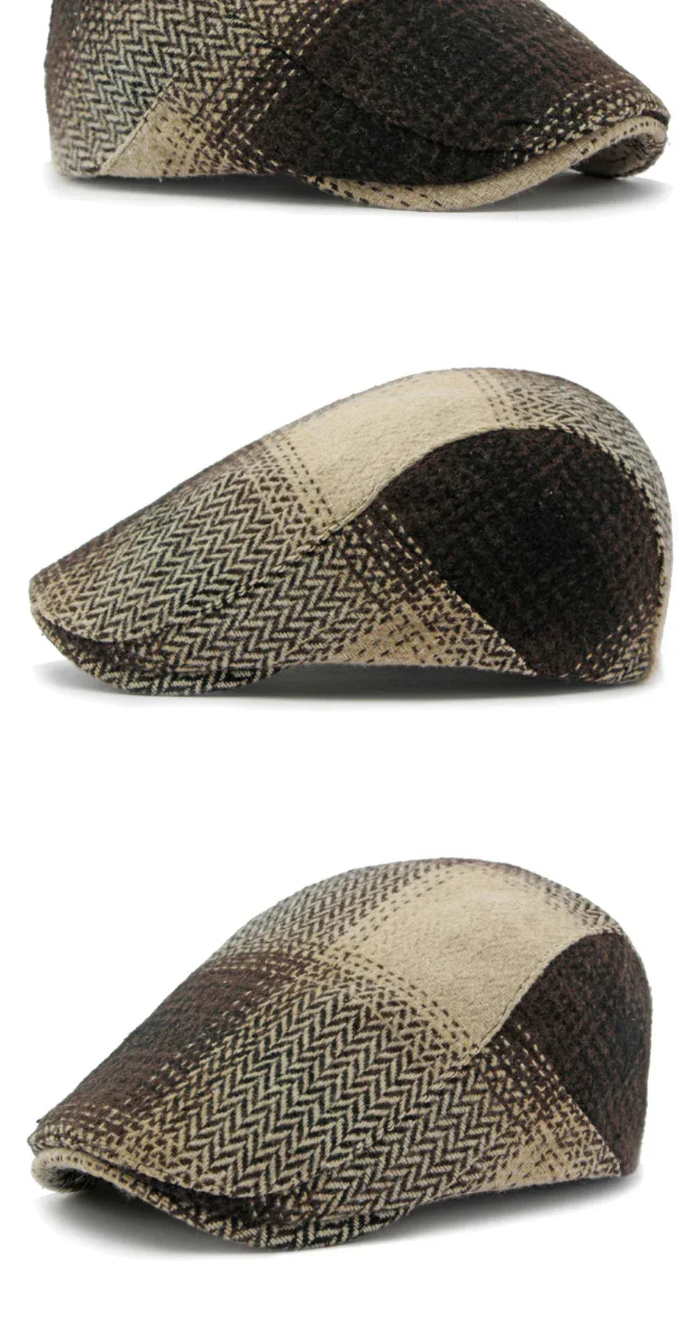 HT4238 Berets New Plaid Artist Painter Beret Hat Male Female Spring Autumn Flat Caps for Men Women Retro Beret Caps - Chakastore