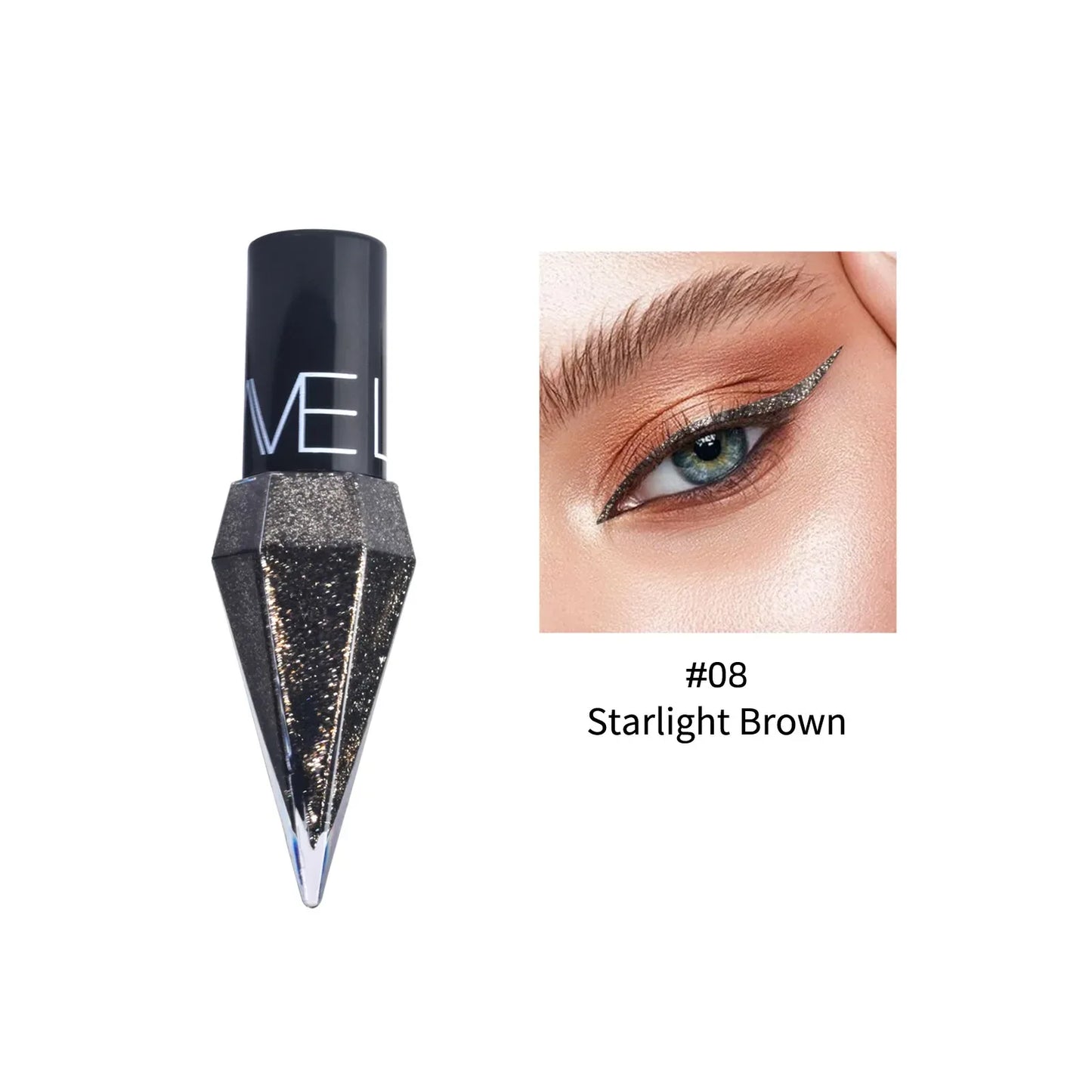 Diamond Shiny Eye Liners Eyeshadow Waterproof Silver Rose Gold Color Glitter Sequins Eyeliner Eye Shadow Makeup Beauty Cosmetics