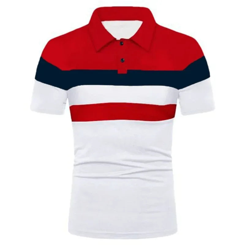 Summer Luxury Polo Shirt Mens Polo Large T Shirts Stritching Shorts Sleeve Turn-down Collar Business Tee Shirt Sweatwear 6XL - Chakastore