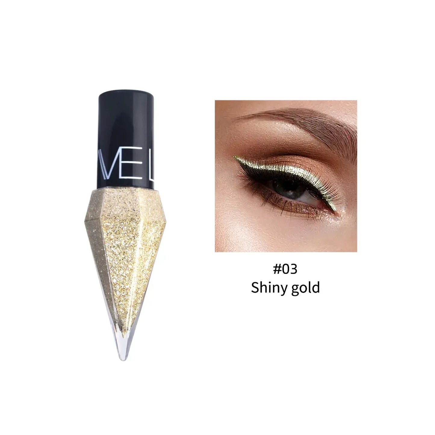 Diamond Sparkling Liquid Eyeliner Pearlescent color development quick dry waterproof not easily smudging liquid eyeliner - Chakastore