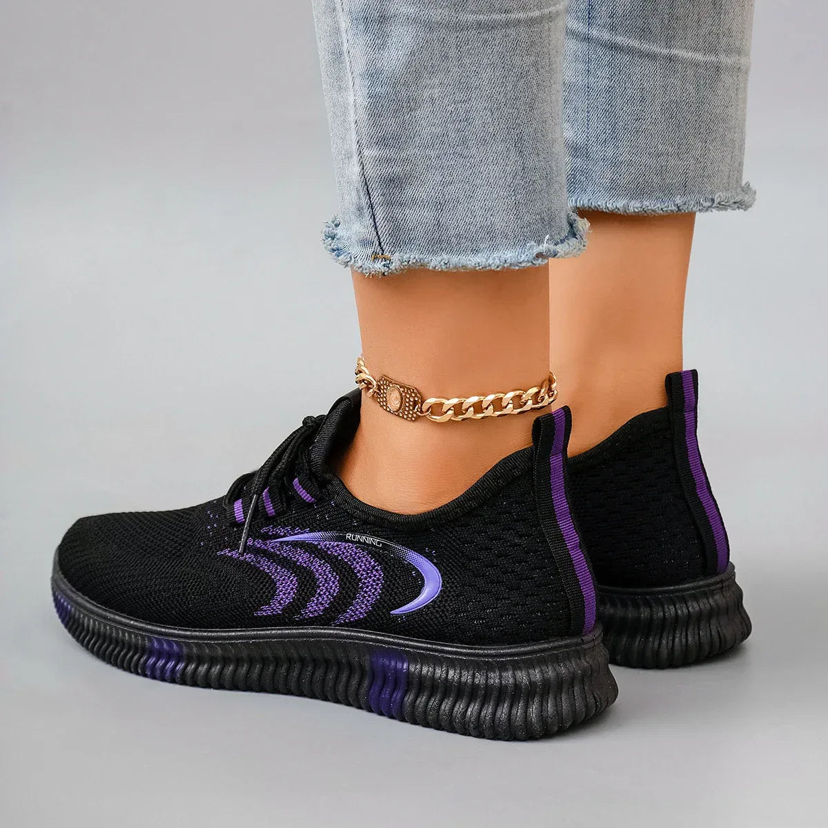 Spring and Autumn New Women's Casual Lace up Comfortable, Breathable, Lightweight and Wear-Resistant Sports Shoes