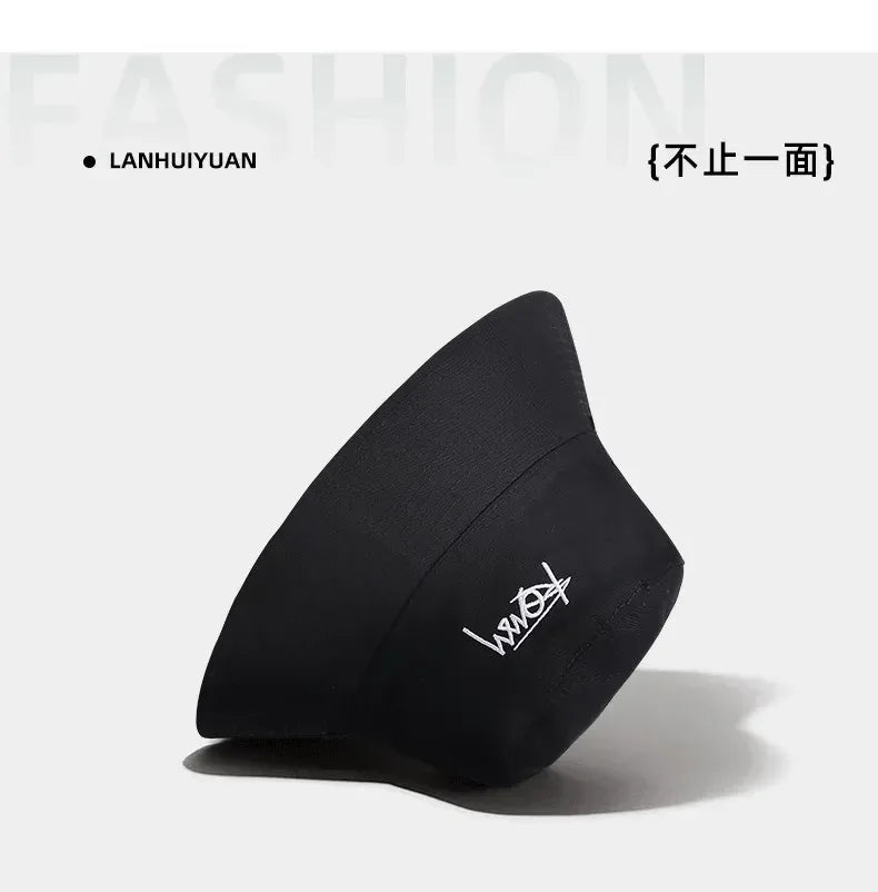 Big Head XL63cm Letter Print Bucket Hats Men Women Large Size Reversible Hip Hop Fisherman Caps Summer Sun Hat Plus Size Panama