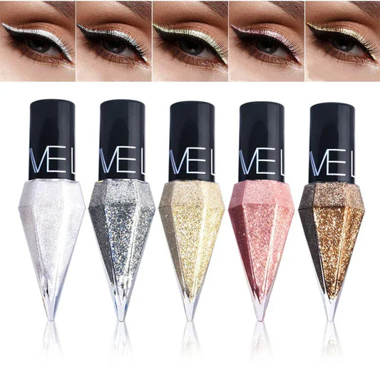 Diamond Sparkling Liquid Eyeliner Pearlescent color development quick dry waterproof not easily smudging liquid eyeliner - Chakastore