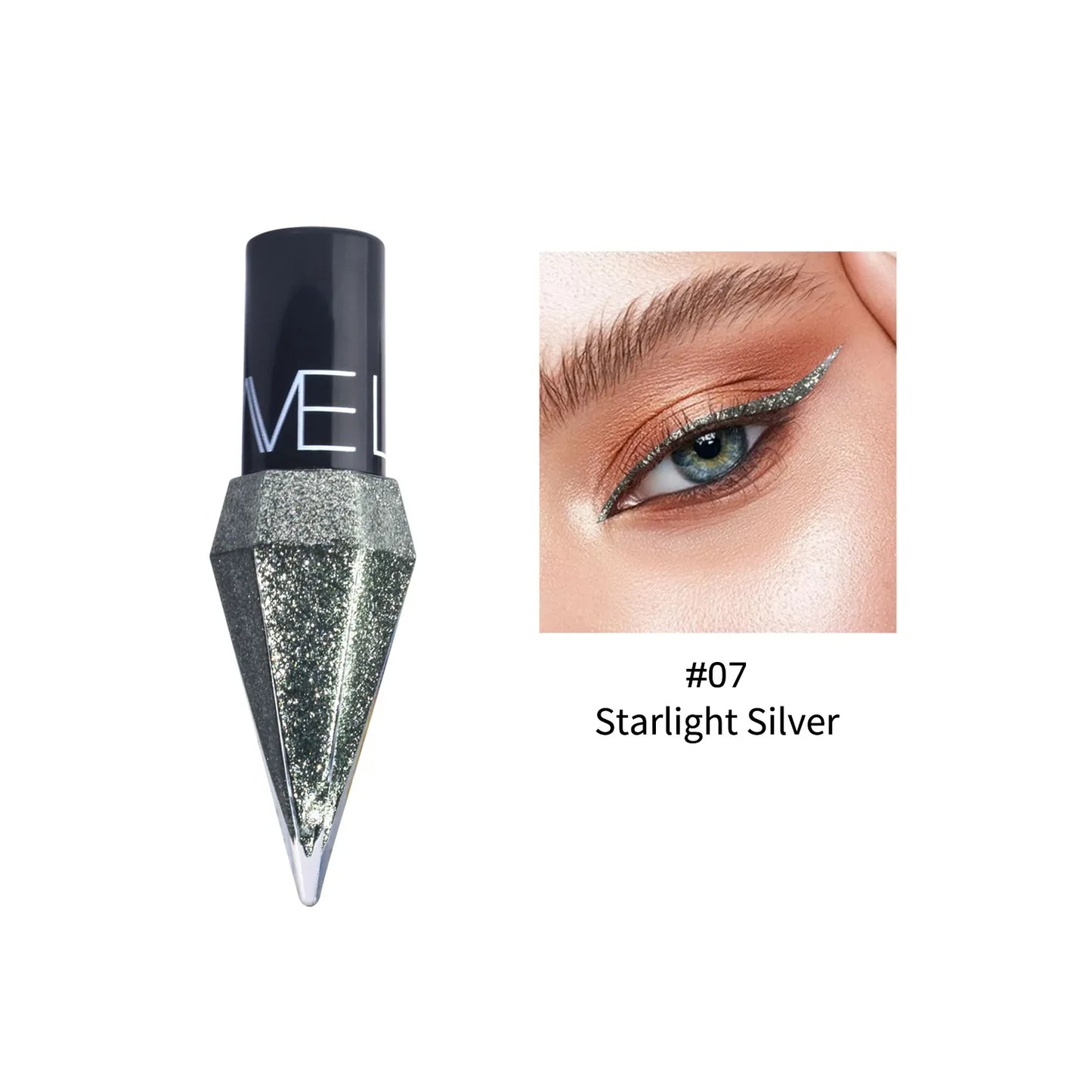 Diamond Shiny Eye Liners Eyeshadow Waterproof Silver Rose Gold Color Glitter Sequins Eyeliner Eye Shadow Makeup Beauty Cosmetics