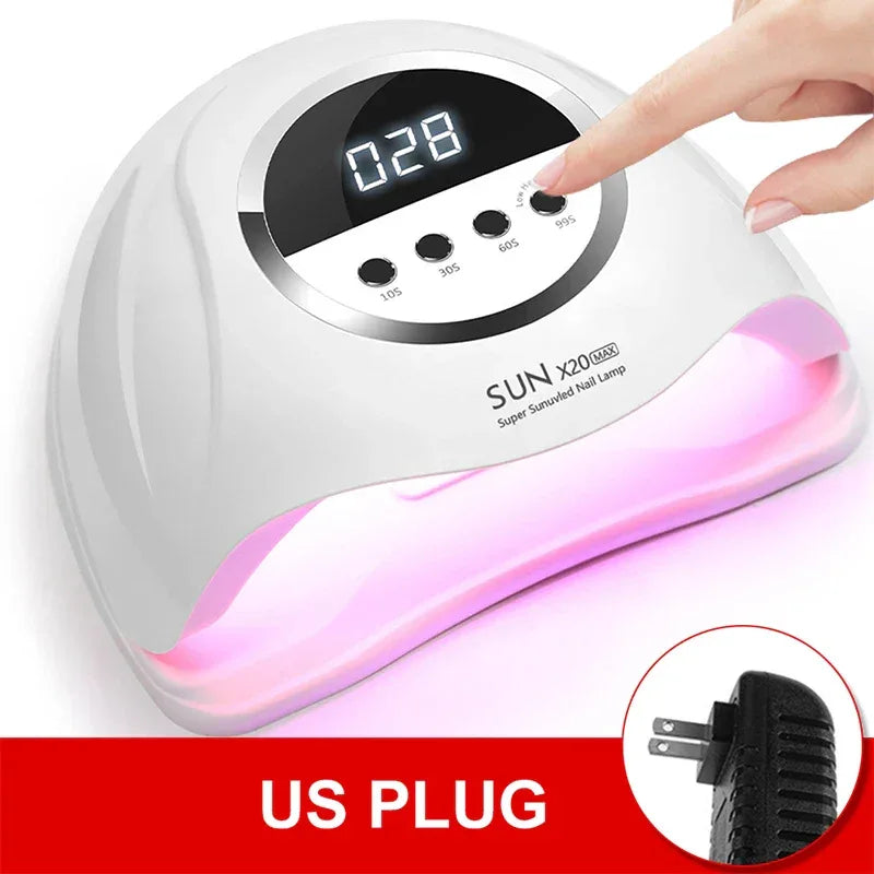 320W SUN X19 MAX Nail Dryer Machine 72 LEDS UV LED Lamp for Nails Gel Polish Curing Manicure Lamp With Large LCD Touch Screen