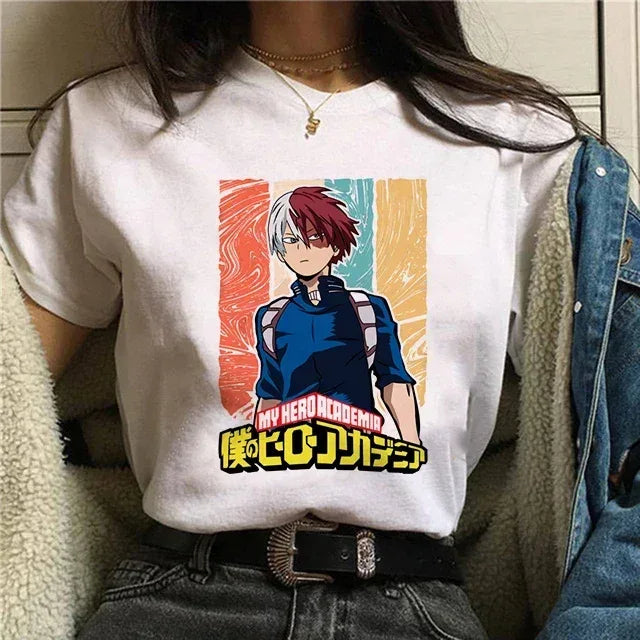 Manga Cute My Hero Academia Anime T Shirt Women Boku No Hero Academia T-shirt Bakugou Himiko Toga Tees Anime Deku Tshirt - Chakastore