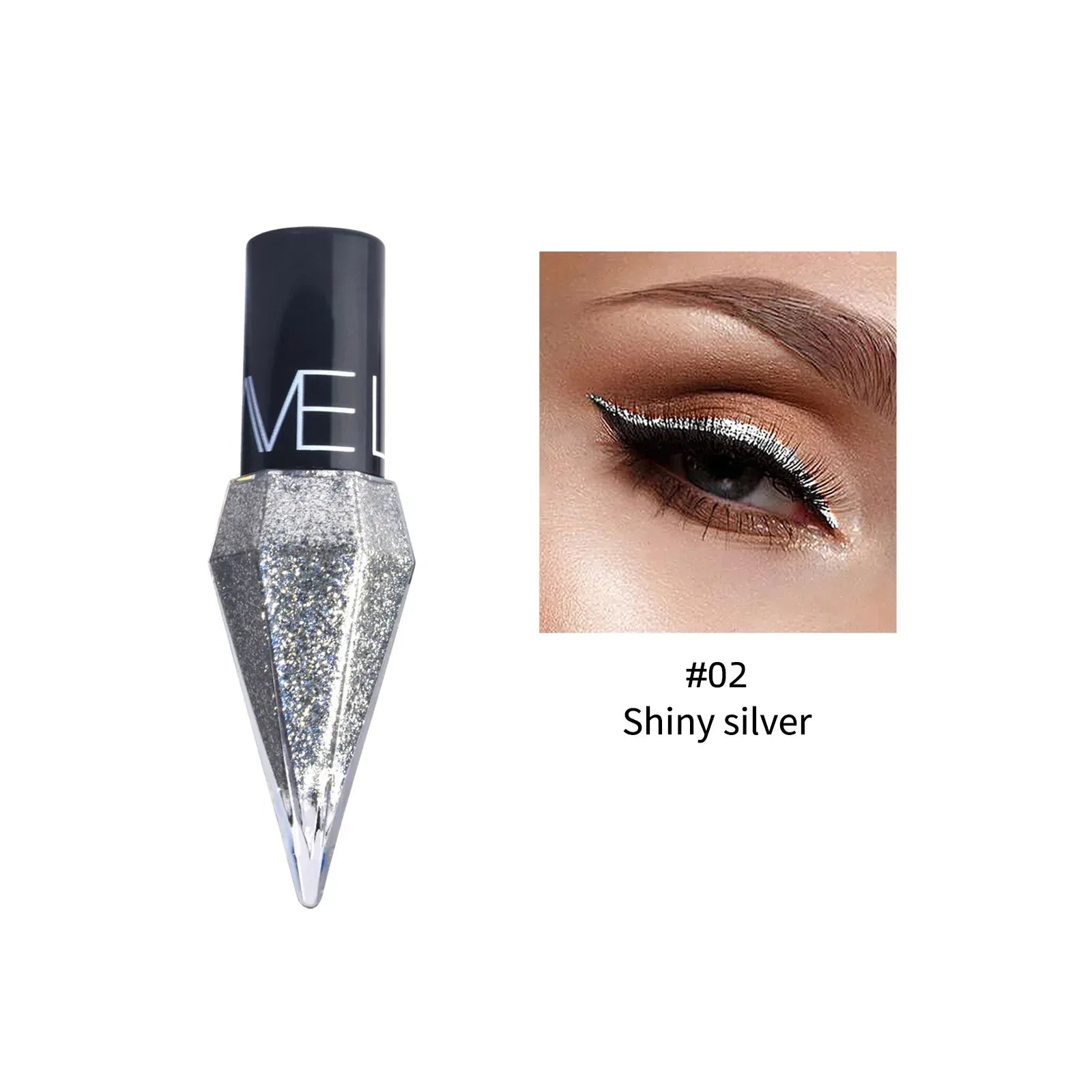 Diamond Sparkling Liquid Eyeliner Pearlescent color development quick dry waterproof not easily smudging liquid eyeliner - Chakastore