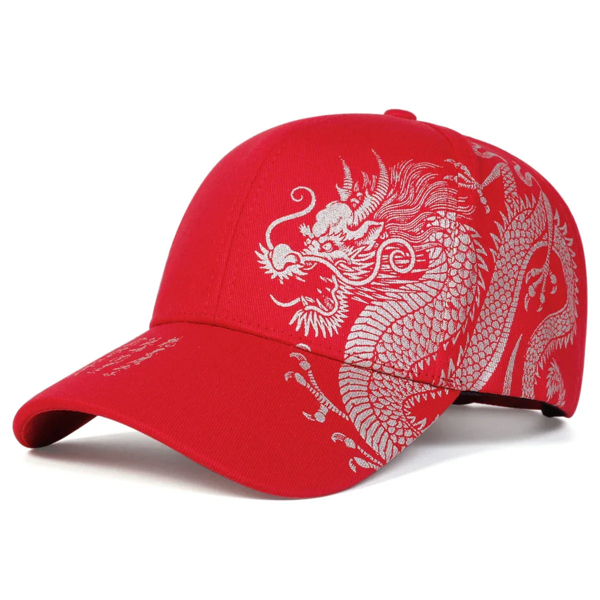 Unisex Golden Dragon Printing Baseball Caps Adjustable Casual Hats Spring and Autumn Outdoor Sunscreen Hat