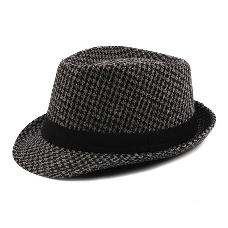 Spring Summer Wool Wedding Hat for Mid-Aged Men Couple Fashion Autumn Winter Party Plaid Luxury Design Jazz Hat Fedora Hat Women