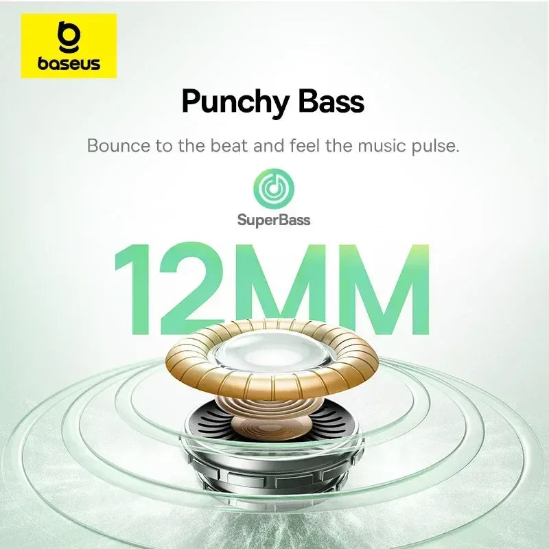 Baseus Bass EP10 NC -43dB Noise Cancelling ANC True Wireless Earbuds Bluetooth 6.0 In-Ear Wireless Earphones 4-Mics ENC Ear buds - Chakastore