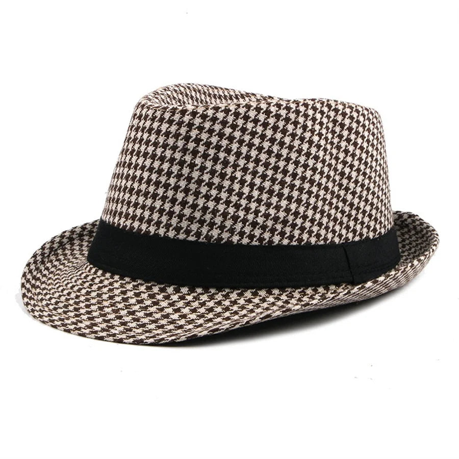 Spring Summer Wool Wedding Hat for Mid-Aged Men Couple Fashion Autumn Winter Party Plaid Luxury Design Jazz Hat Fedora Hat Women