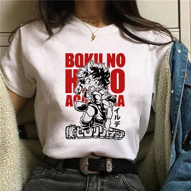 Manga Cute My Hero Academia Anime T Shirt Women Boku No Hero Academia T-shirt Bakugou Himiko Toga Tees Anime Deku Tshirt - Chakastore