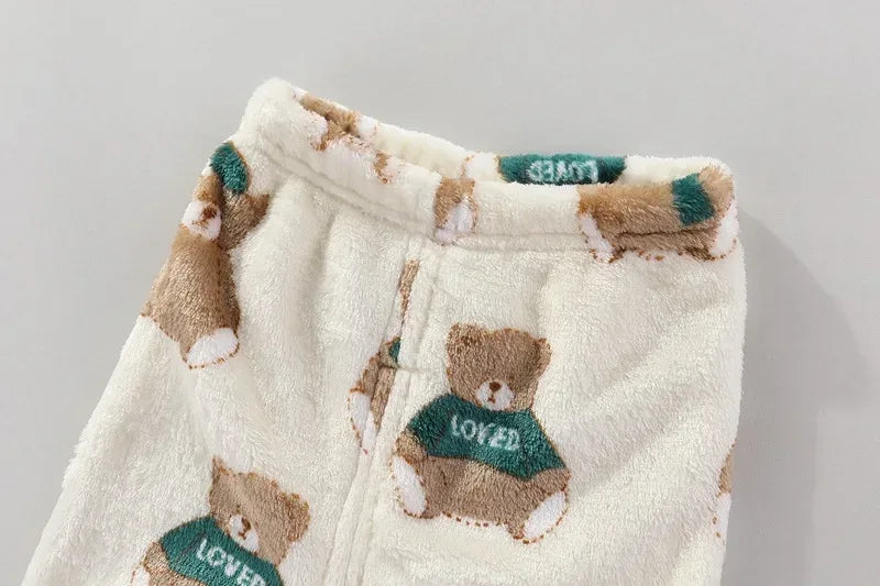 2Pcs Set Newborn Baby Clothing Flannle Spring Autumn Set for Babies Soft Toddler Jacket Baby Pant Cartoon Boys Girls Set 0-24M - Chakastore