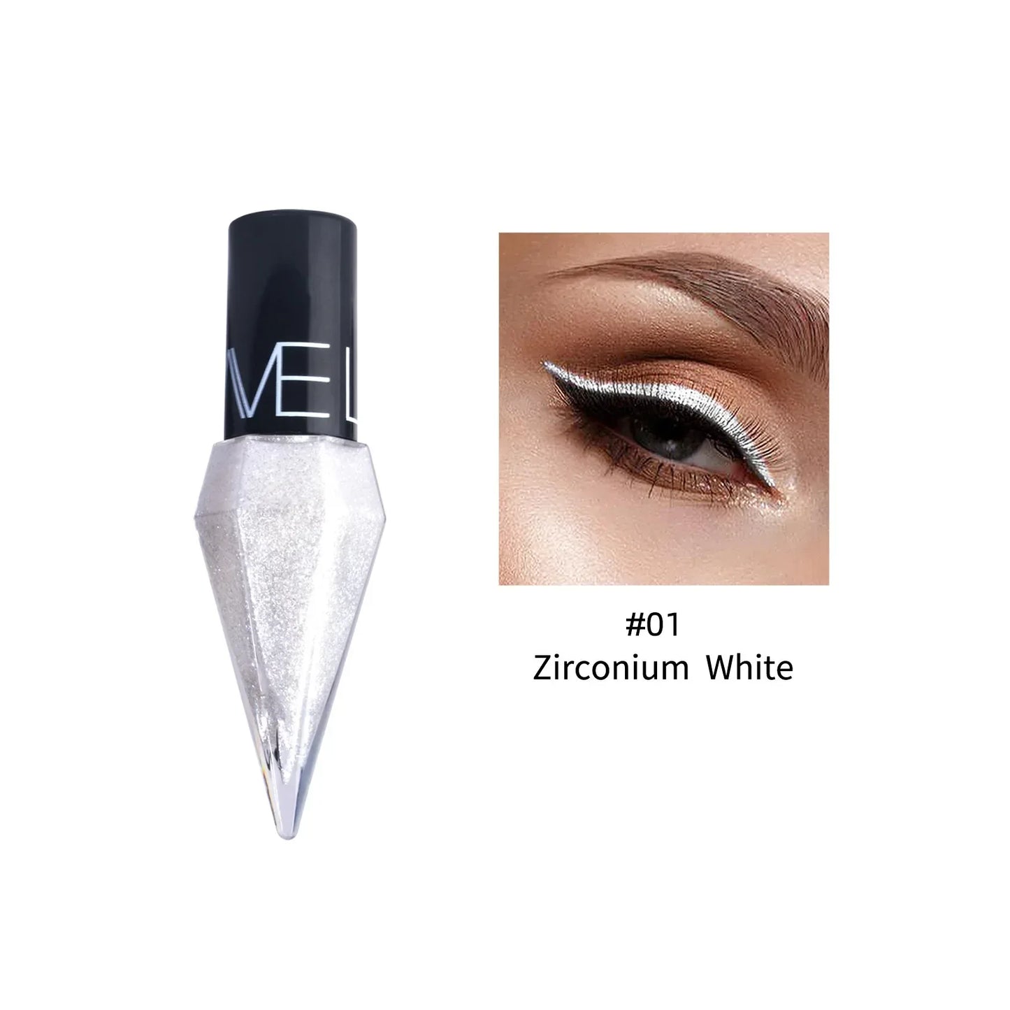 Diamond Shiny Eye Liners Eyeshadow Waterproof Silver Rose Gold Color Glitter Sequins Eyeliner Eye Shadow Makeup Beauty Cosmetics