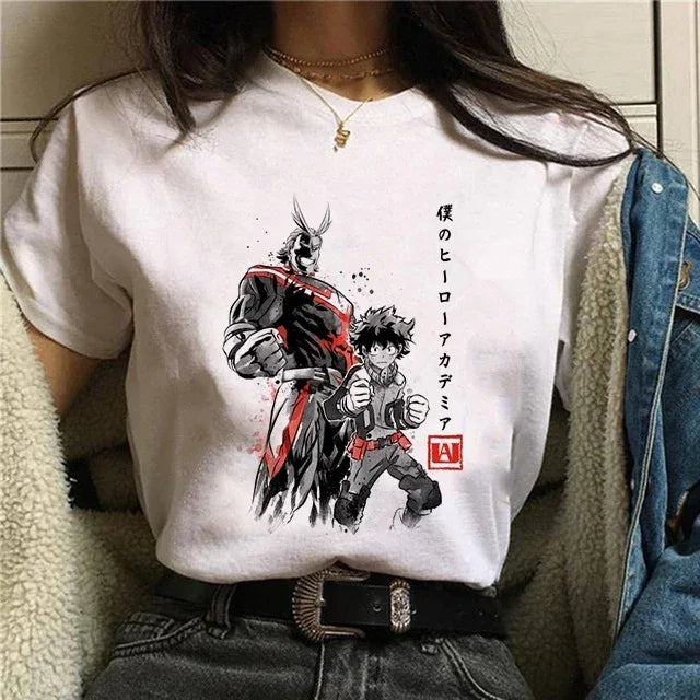 Manga Cute My Hero Academia Anime T Shirt Women Boku No Hero Academia T-shirt Bakugou Himiko Toga Tees Anime Deku Tshirt