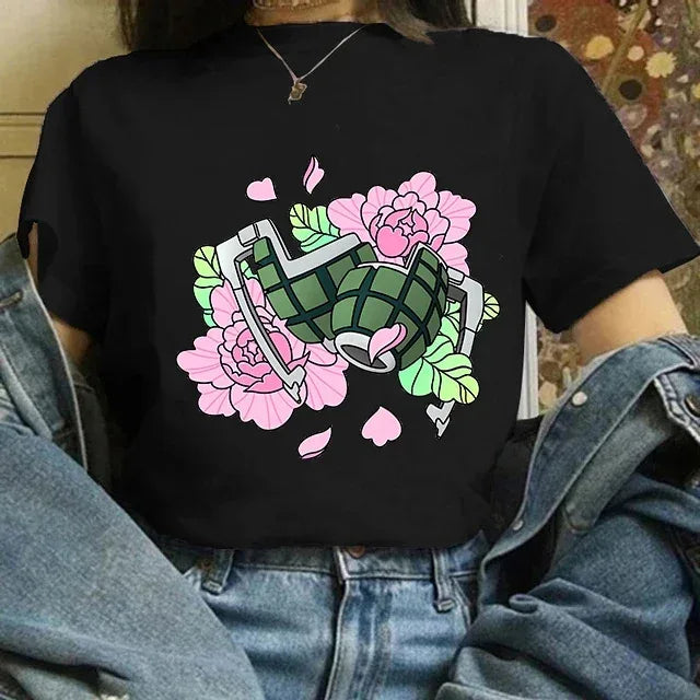 Manga Cute My Hero Academia Anime T Shirt Women Boku No Hero Academia T-shirt Bakugou Himiko Toga Tees Anime Deku Tshirt