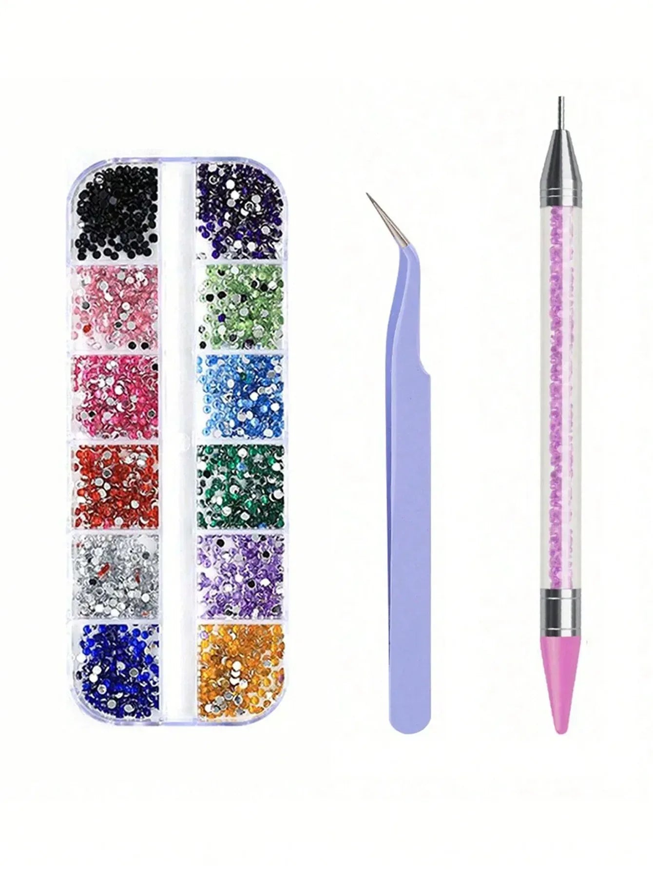 Nails Art Multi-Size Flat Back Acrylic Rhinestones 3D Crystal DIY Decorations Glitter Crystal Gem Manicure Accessories With - Chakastore