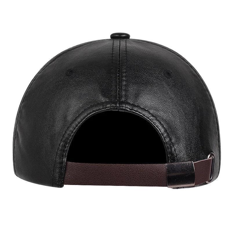 Unisex Solid Men Women Baseball Cap PU Leather Hip Hop Snapback Caps For Men Women Baseball Caps Adjustable Sun Hat trucker hats - Chakastore