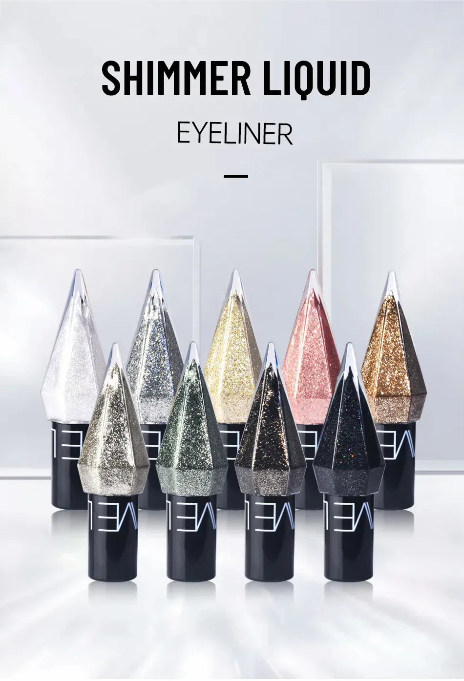 Diamond Sparkling Liquid Eyeliner Pearlescent color development quick dry waterproof not easily smudging liquid eyeliner - Chakastore
