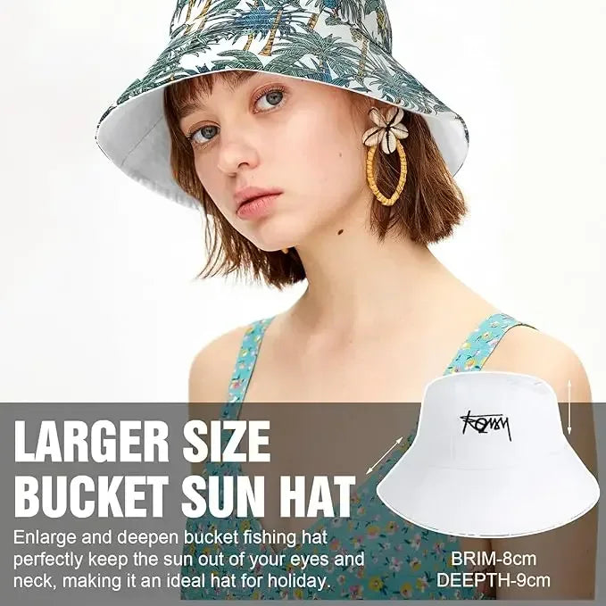Big Head XL63cm Letter Print Bucket Hats Men Women Large Size Reversible Hip Hop Fisherman Caps Summer Sun Hat Plus Size Panama - Chakastore