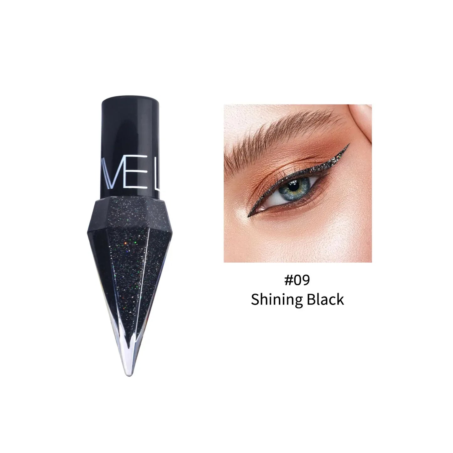 Diamond Shiny Eye Liners Eyeshadow Waterproof Silver Rose Gold Color Glitter Sequins Eyeliner Eye Shadow Makeup Beauty Cosmetics