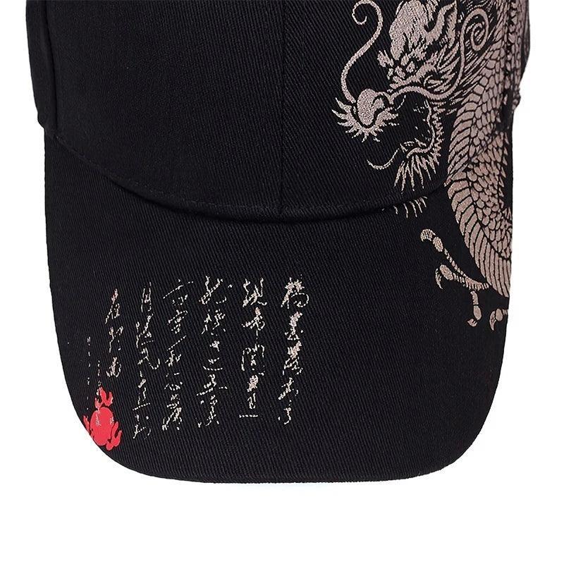 Unisex Golden Dragon Printing Baseball Caps Adjustable Casual Hats Spring and Autumn Outdoor Sunscreen Hat - Chakastore