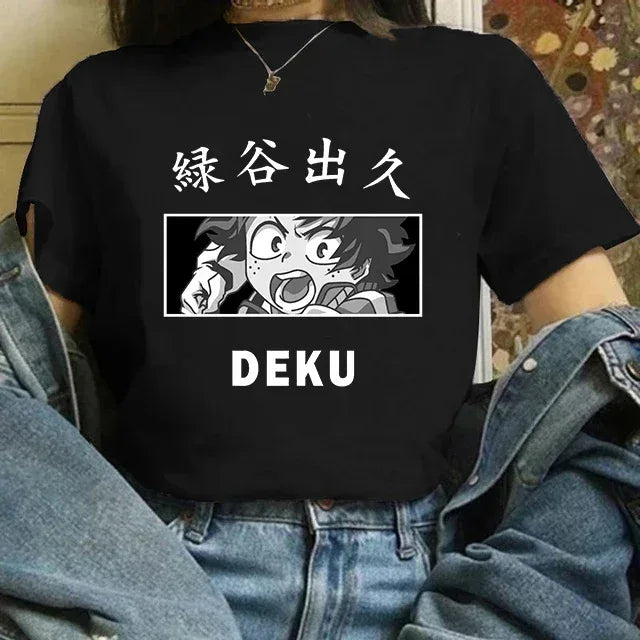 Manga Cute My Hero Academia Anime T Shirt Women Boku No Hero Academia T-shirt Bakugou Himiko Toga Tees Anime Deku Tshirt - Chakastore
