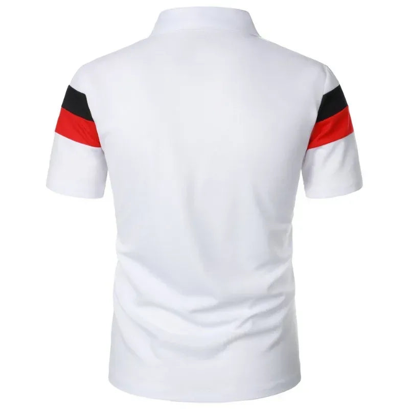 Summer Luxury Polo Shirt Mens Polo Large T Shirts Stritching Shorts Sleeve Turn-down Collar Business Tee Shirt Sweatwear 6XL - Chakastore