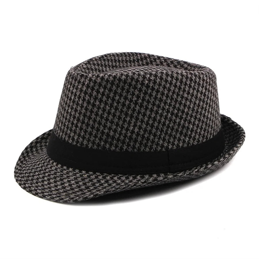Spring Summer Wool Wedding Hat for Mid-Aged Men Couple Fashion Autumn Winter Party Plaid Luxury Design Jazz Hat Fedora Hat Women