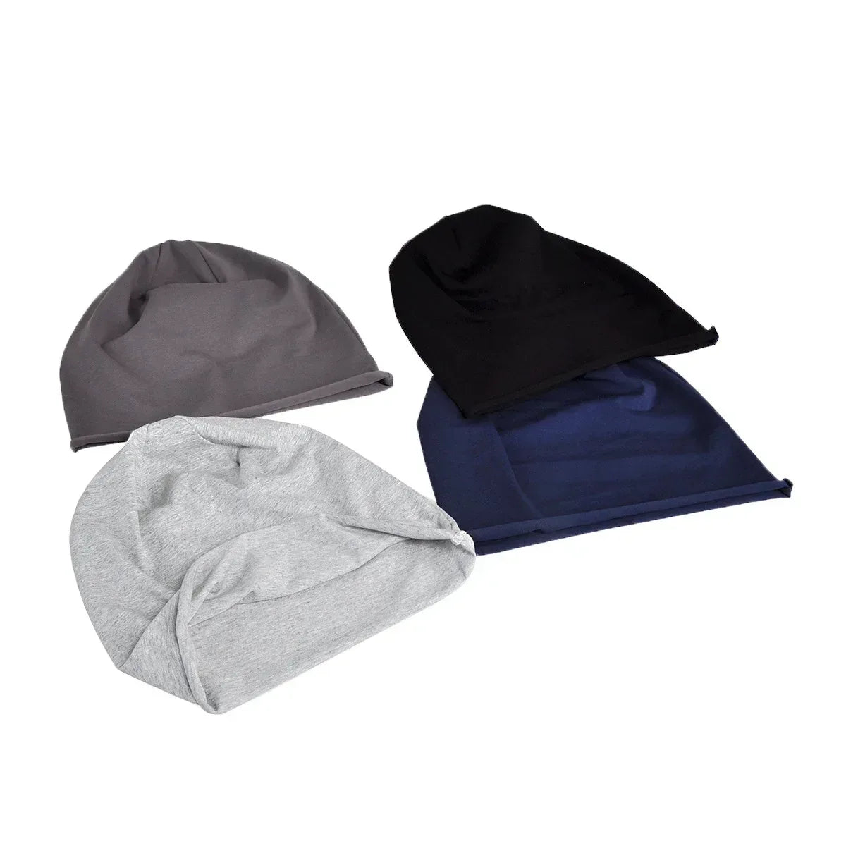 Beanies For Men Women Unisex Autumn Spring Thin Beanie Solid Color Cotton Single layer Baggy Cap Female Male Outdoor Windproof - Chakastore