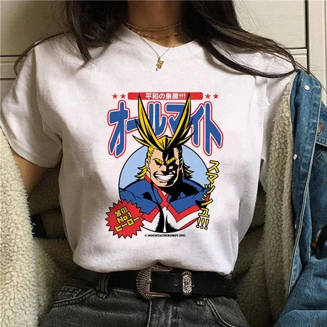 Manga Cute My Hero Academia Anime T Shirt Women Boku No Hero Academia T-shirt Bakugou Himiko Toga Tees Anime Deku Tshirt