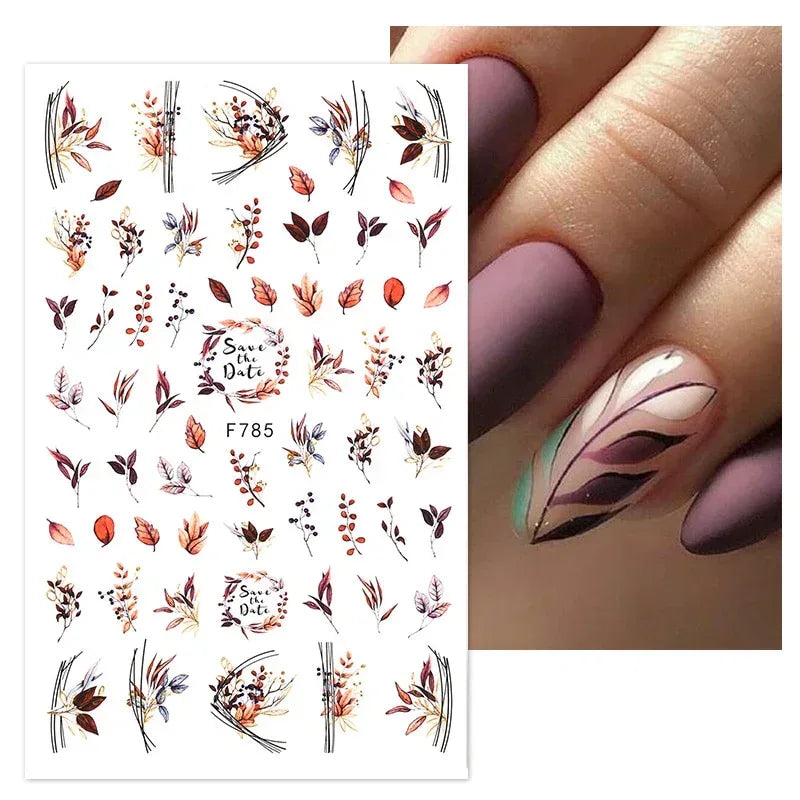 Gold 3D Nail Sticker Curve Stripe Lines Nails Stickers Gradient Adhesive Striping Tape Nail Foil Nail Art Stickers Decals Silver - Chakastore