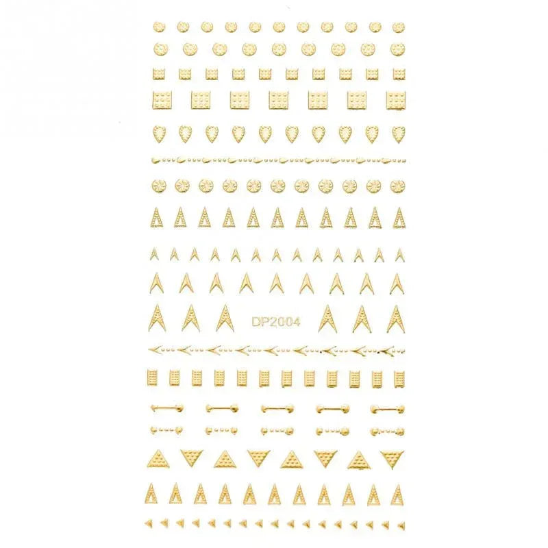 Gold 3D Nail Sticker Curve Stripe Lines Nails Stickers Gradient Adhesive Striping Tape Nail Foil Nail Art Stickers Decals Silver - Chakastore