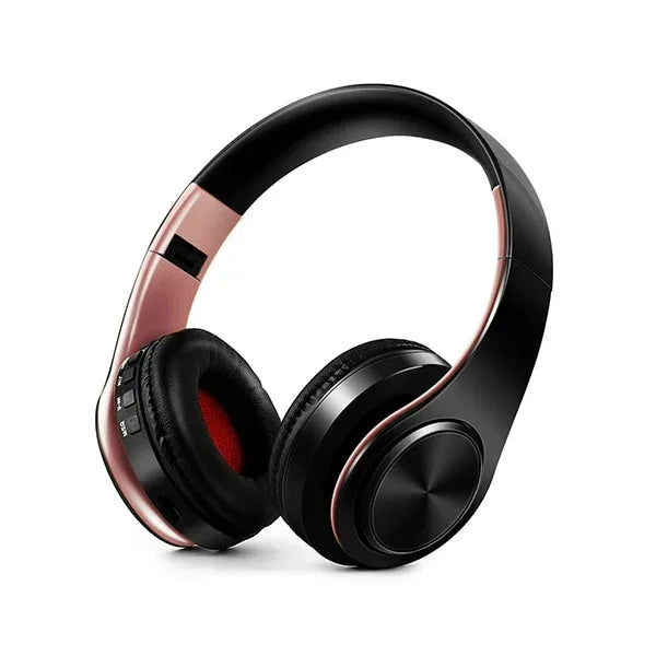 CATASSU Earphone Bluetooth Headphones Over Ear Stereo Wireless Headset Soft Leather Earmuffs Built-in Mic for PC/Cell Phones/TV - Chakastore