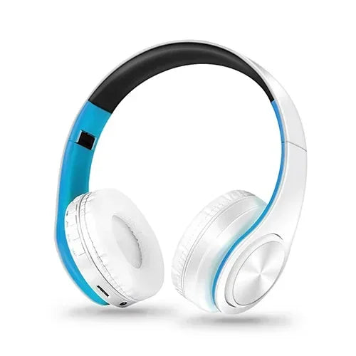 CATASSU Earphone Bluetooth Headphones Over Ear Stereo Wireless Headset Soft Leather Earmuffs Built-in Mic for PC/Cell Phones/TV - Chakastore