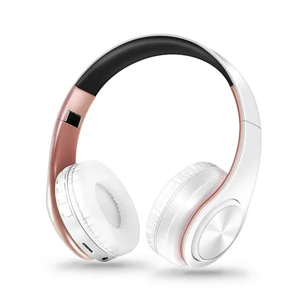 CATASSU Earphone Bluetooth Headphones Over Ear Stereo Wireless Headset Soft Leather Earmuffs Built-in Mic for PC/Cell Phones/TV - Chakastore